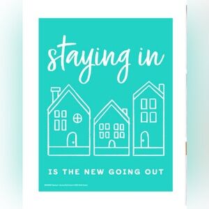 * STAYING IN ~ Chalk Couture Reusable Transfer Stencil ~ 8.5x11
